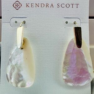 Kendra Scott Marty Drop Earrings - Ivory and Gold